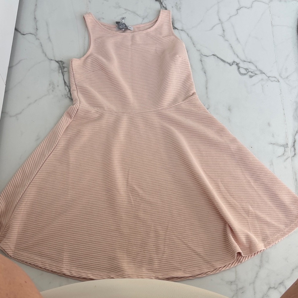 Beige Striped Dress